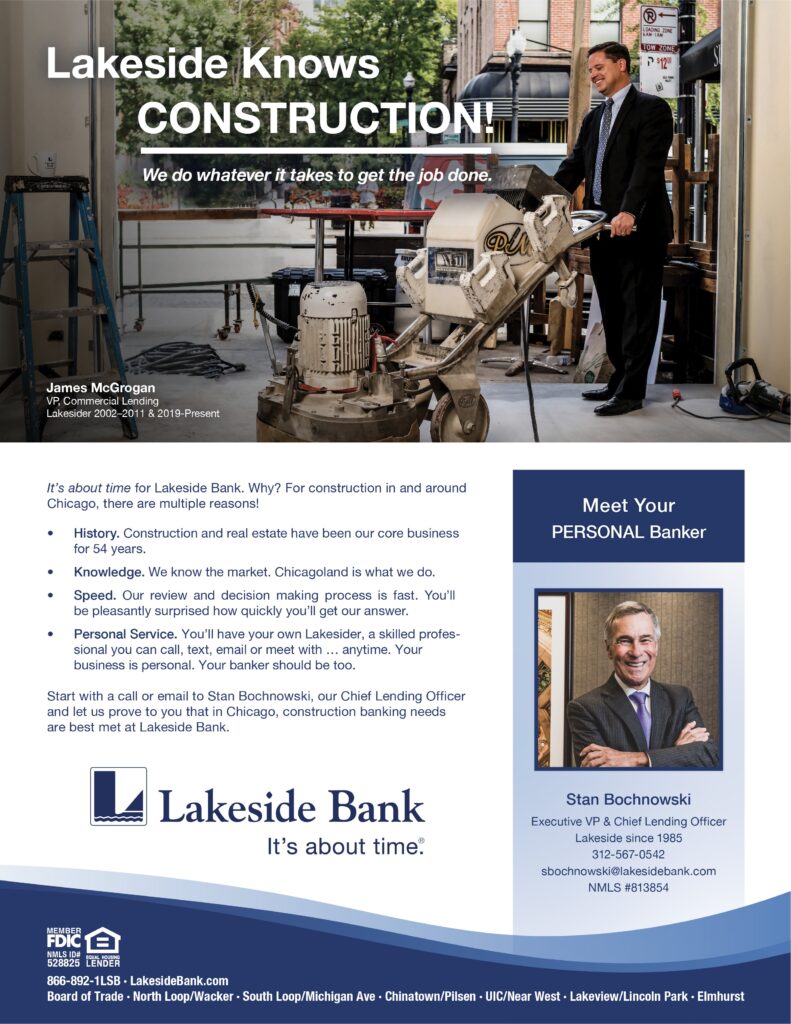 Lakeside Knows Construction Lakeside Bank